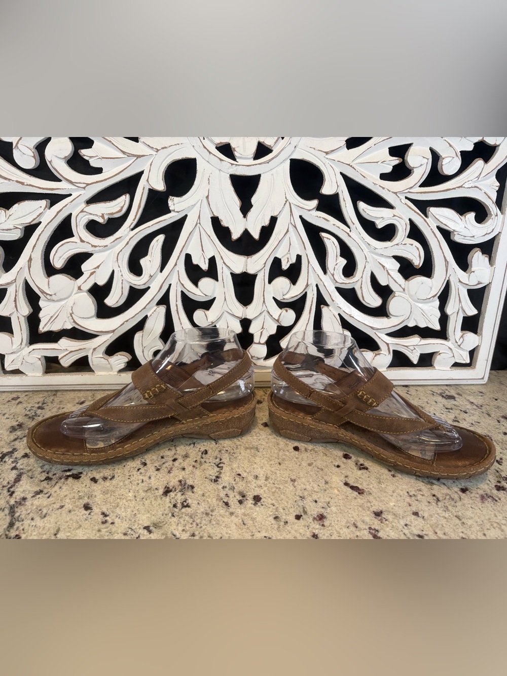 Born Women’s Brown Leather Comfort Sandals Size 8 - Picture 6 of 12